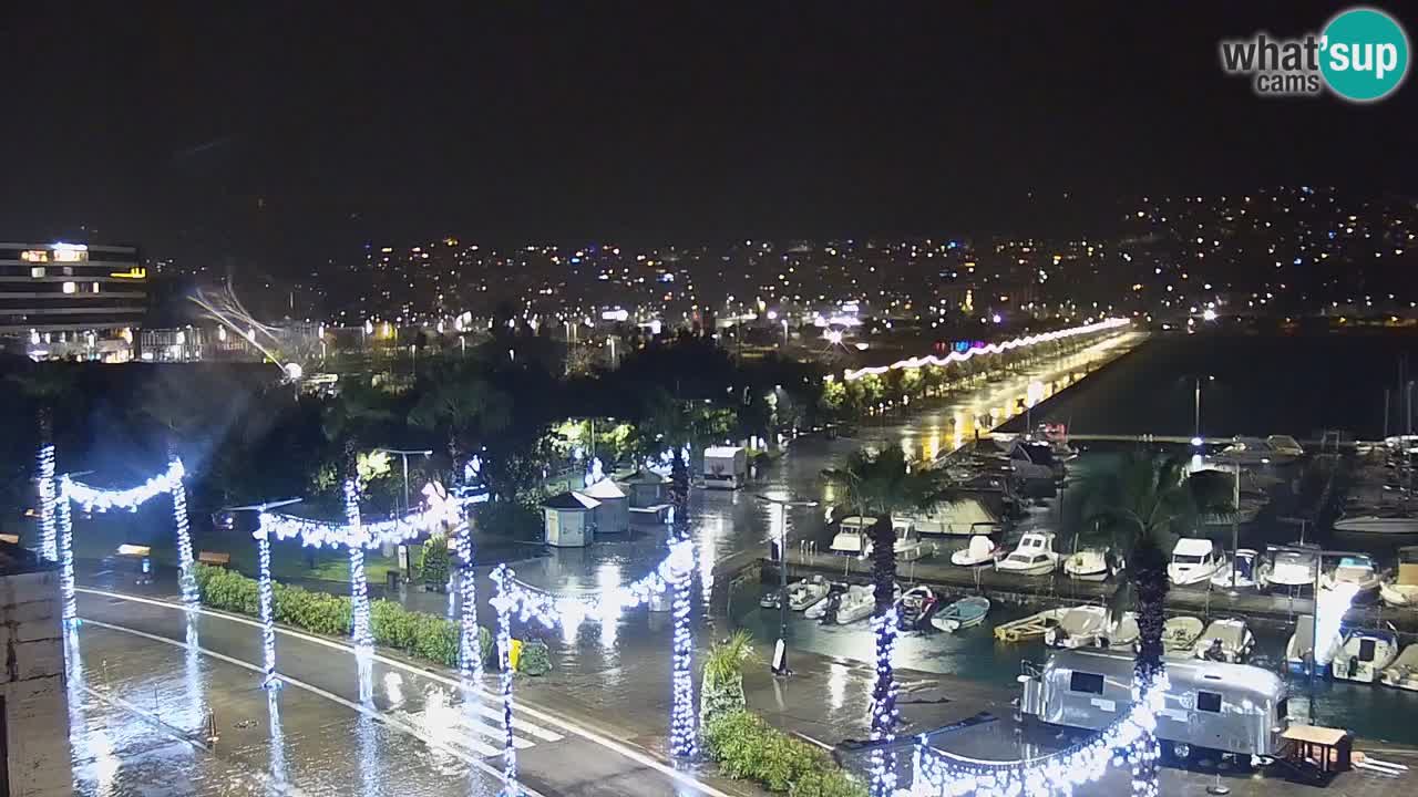 Camera en vivo Koper – puerto deportivo y paseo marítimo desde el Hotel Grand Koper