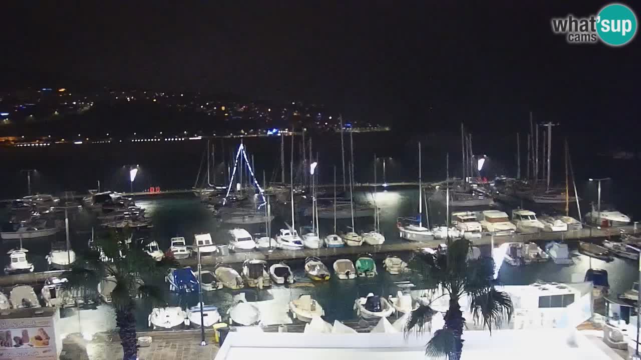 Webcam Koper – Panorama de la marina et de la promenade depuis le Grand Hotel Koper