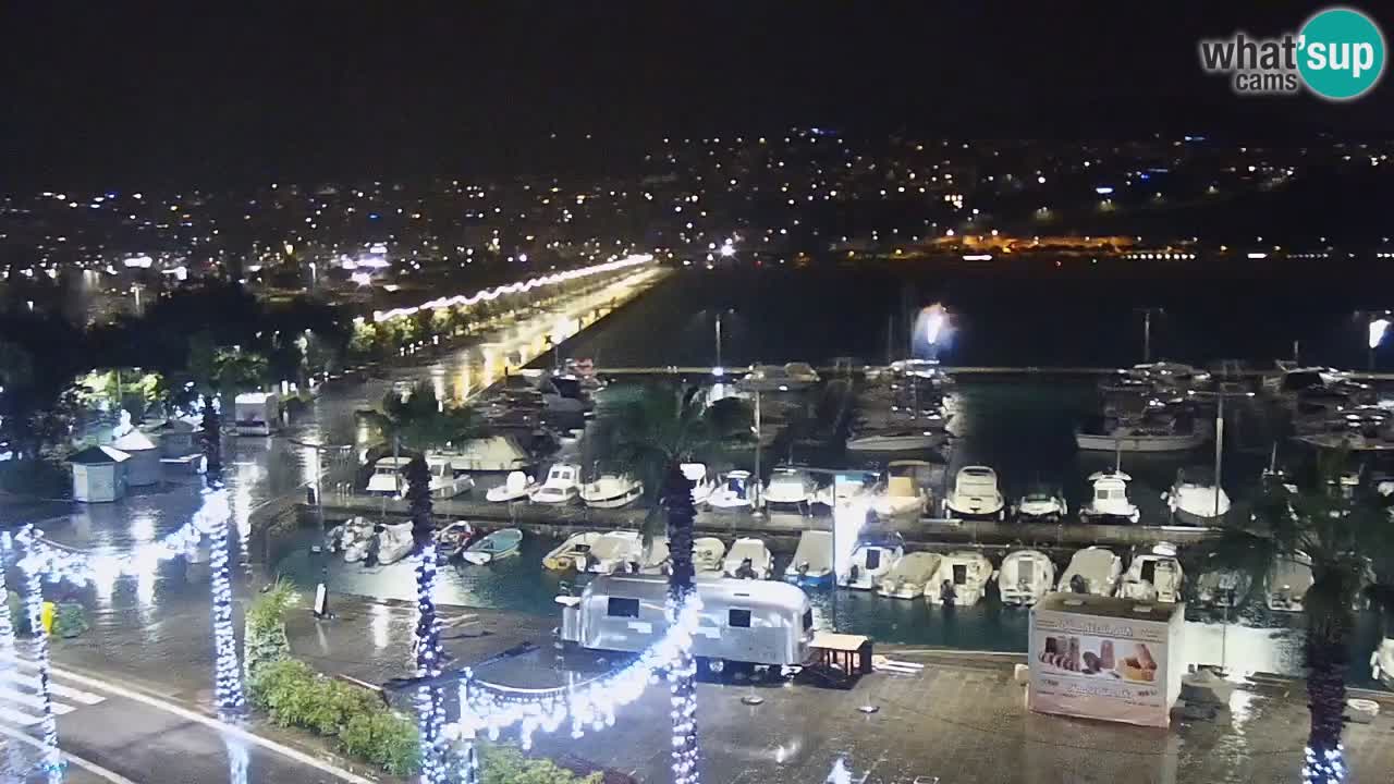 Webcam Koper – Panorama de la marina et de la promenade depuis le Grand Hotel Koper