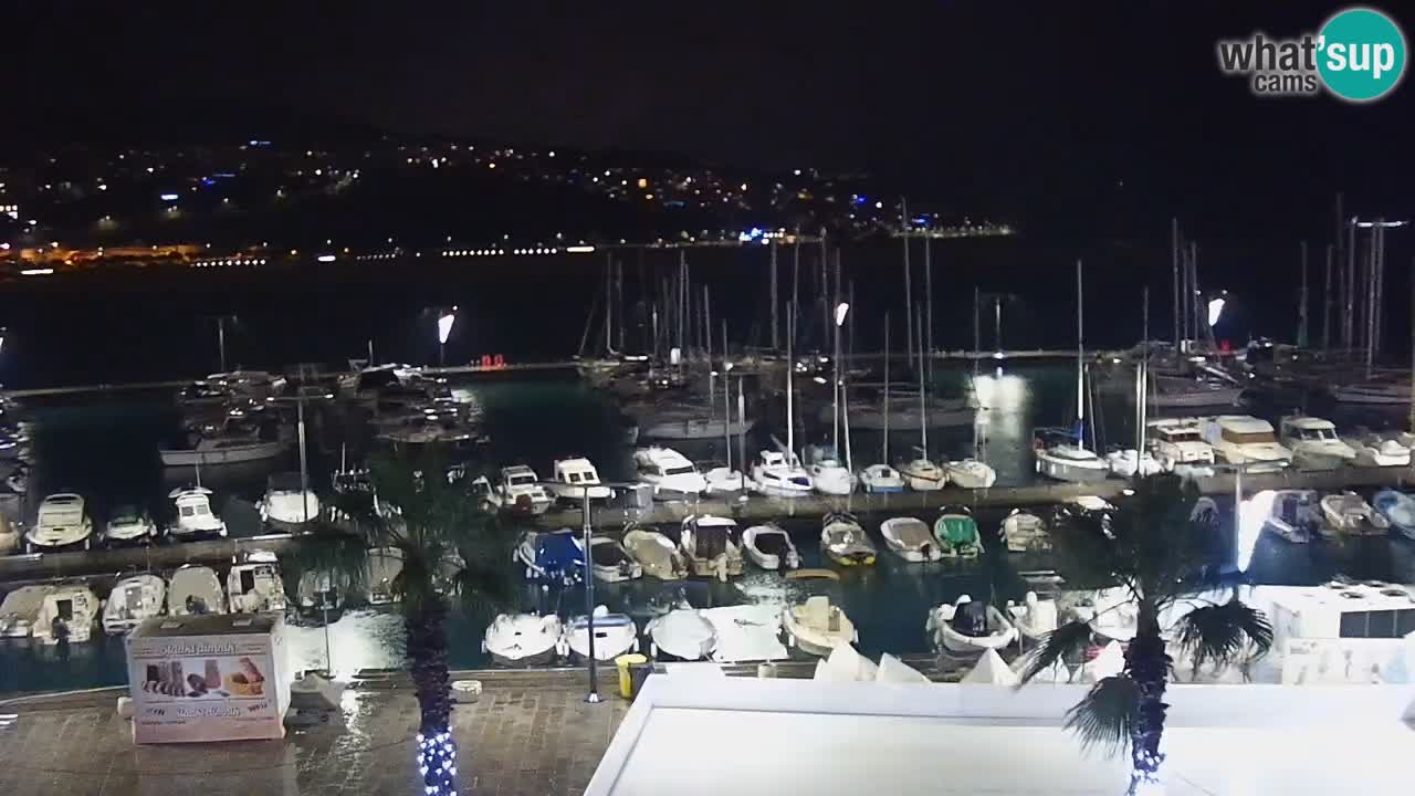 Webcam Koper – Panorama of the marina and promenade from the Grand Hotel Koper