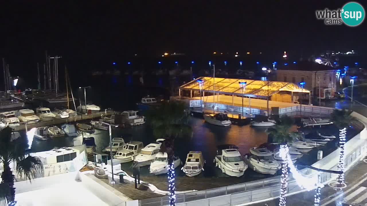 Webcam Koper – Panorama de la marina et de la promenade depuis le Grand Hotel Koper