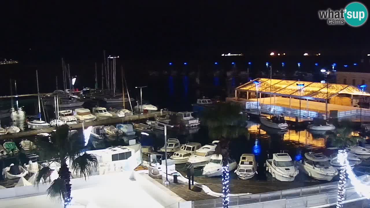 Webcam Koper – Panorama of the marina and promenade from the Grand Hotel Koper