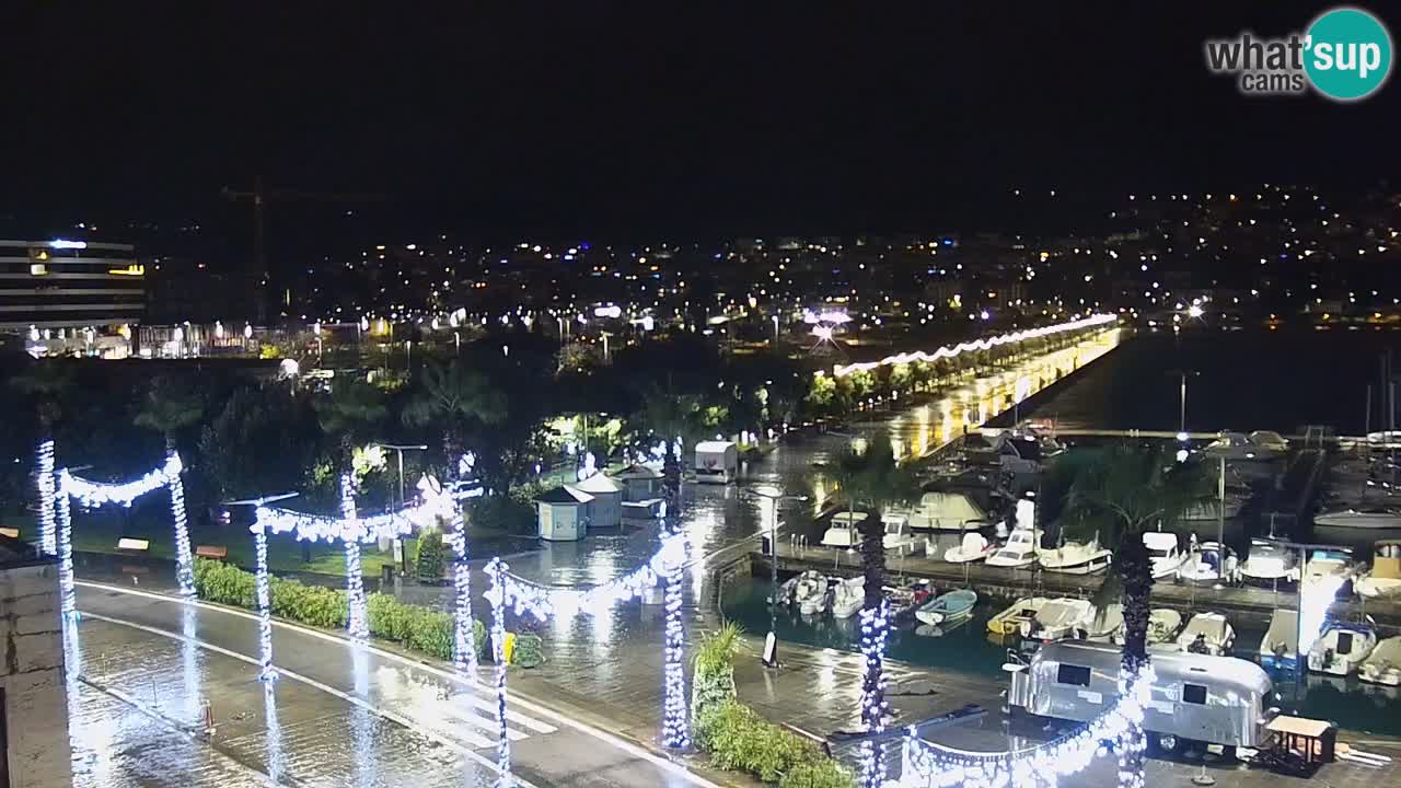 Webcam Koper – Panorama de la marina et de la promenade depuis le Grand Hotel Koper