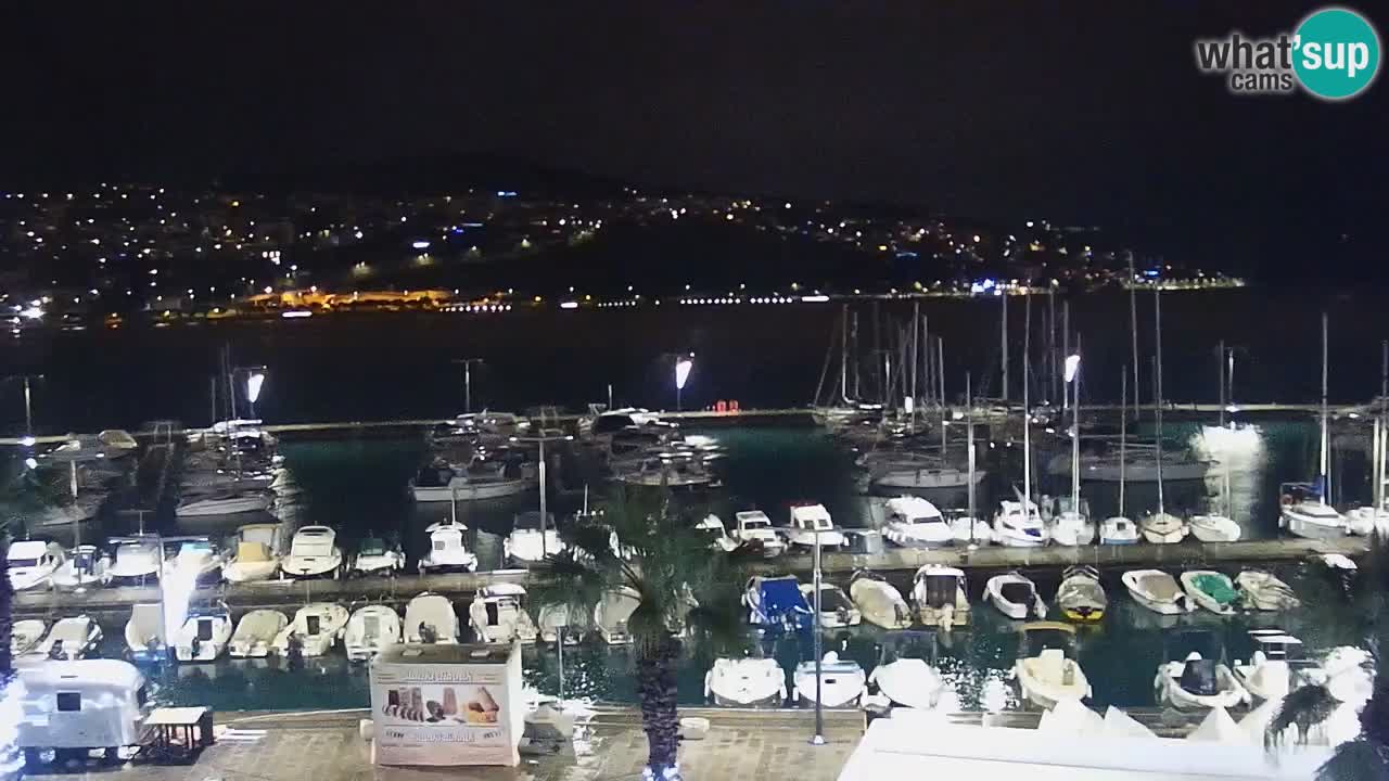 Webcam Koper – Panorama de la marina et de la promenade depuis le Grand Hotel Koper