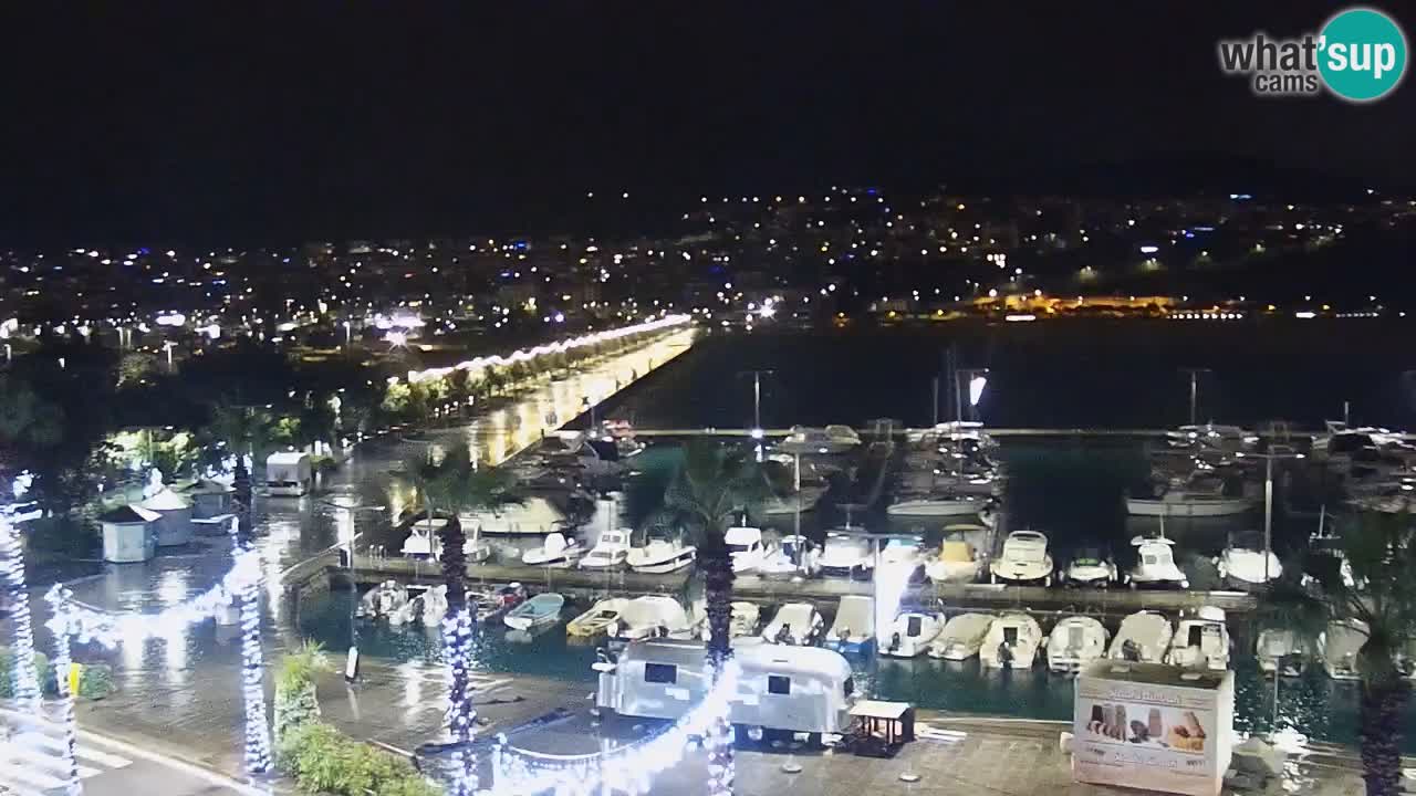 Webcam Koper – Panorama de la marina et de la promenade depuis le Grand Hotel Koper