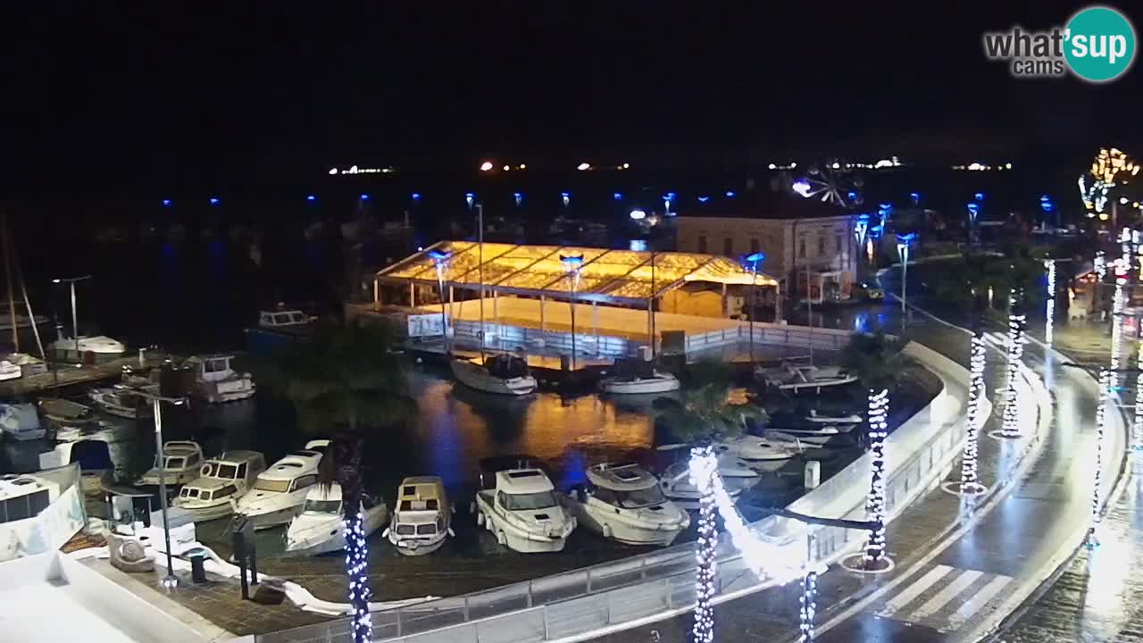 Webcam Koper – Panorama of the marina and promenade from the Grand Hotel Koper