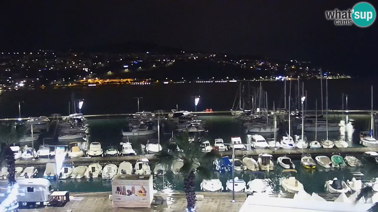 Webcam Koper – Panorama of the marina and promenade from the Grand Hotel Koper