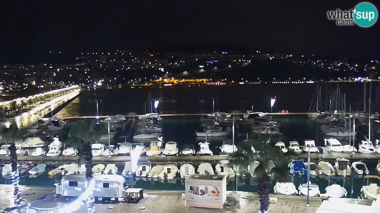 Webcam Koper – Panorama de la marina et de la promenade depuis le Grand Hotel Koper