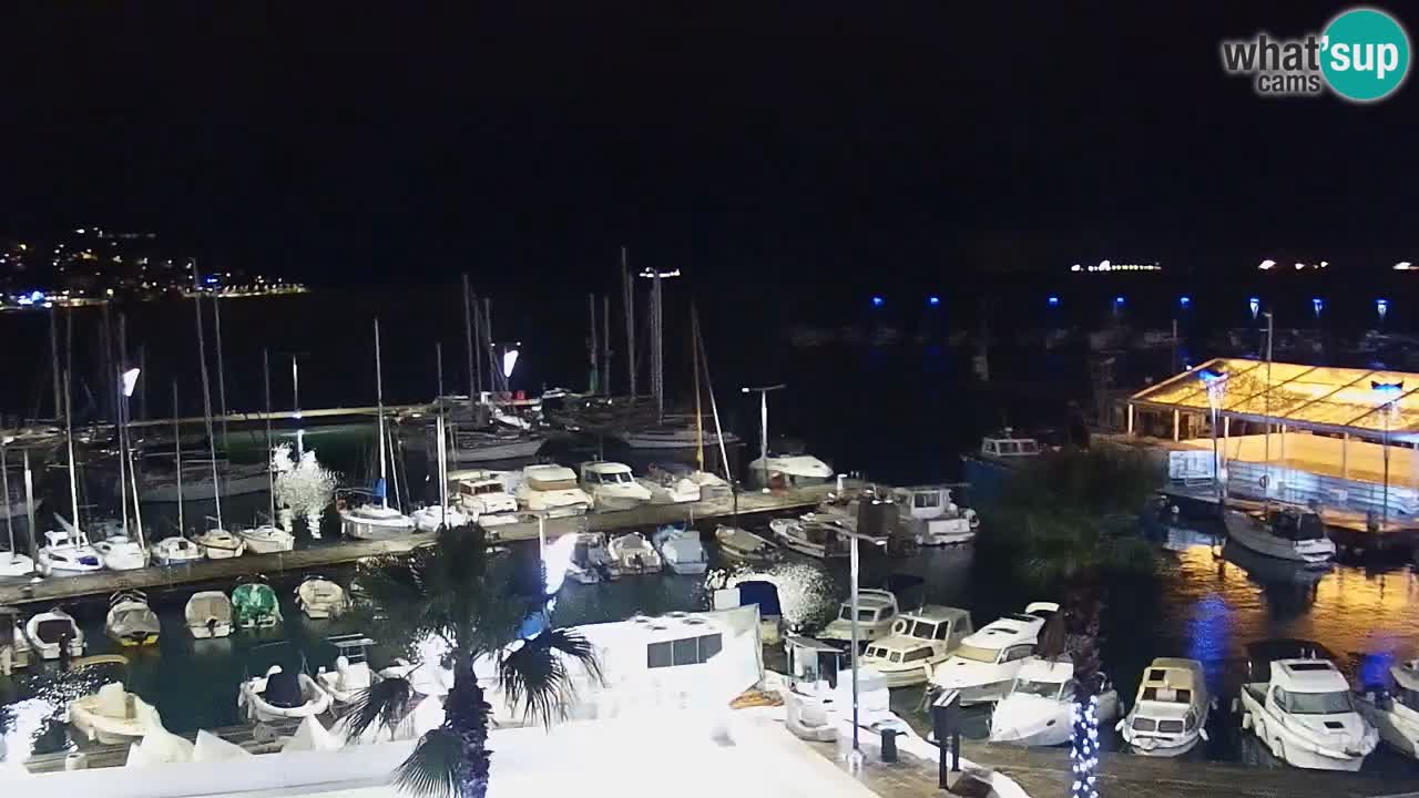 Webcam Koper – Panorama de la marina et de la promenade depuis le Grand Hotel Koper