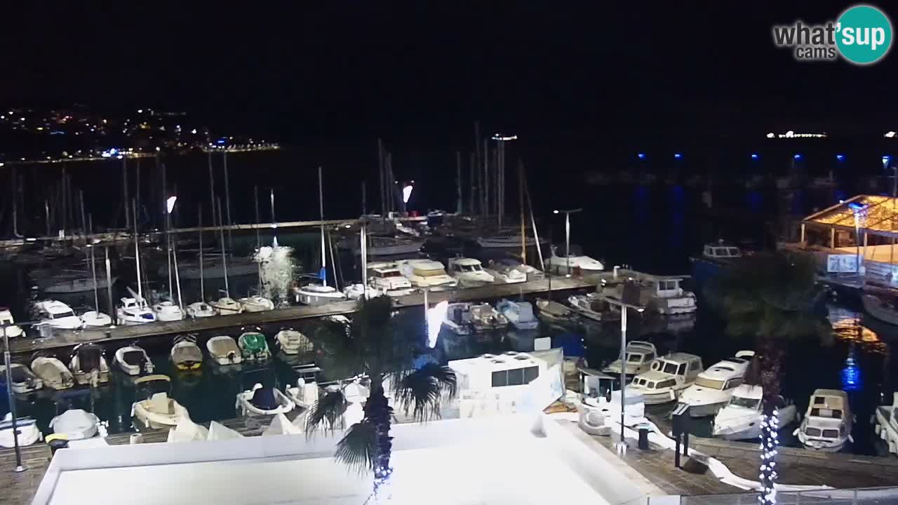 Webcam Koper – Panorama of the marina and promenade from the Grand Hotel Koper