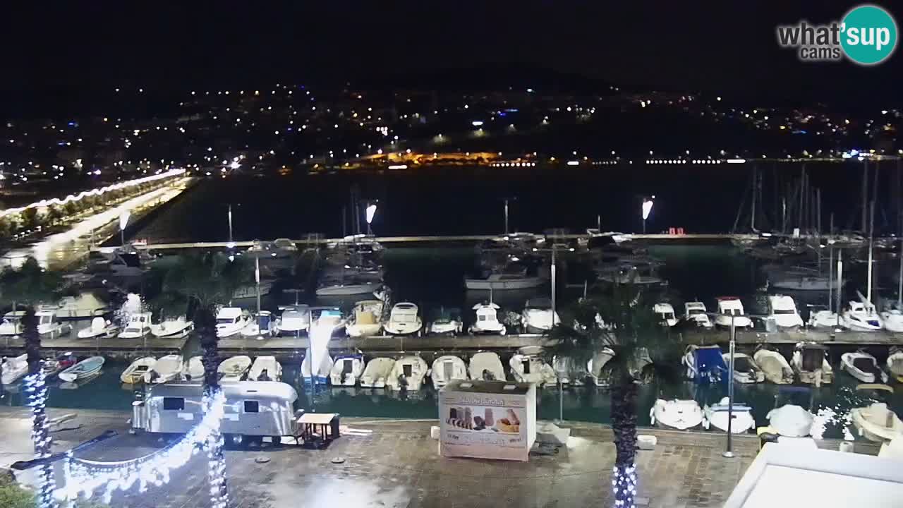 Webcam Koper – Panorama of the marina and promenade from the Grand Hotel Koper