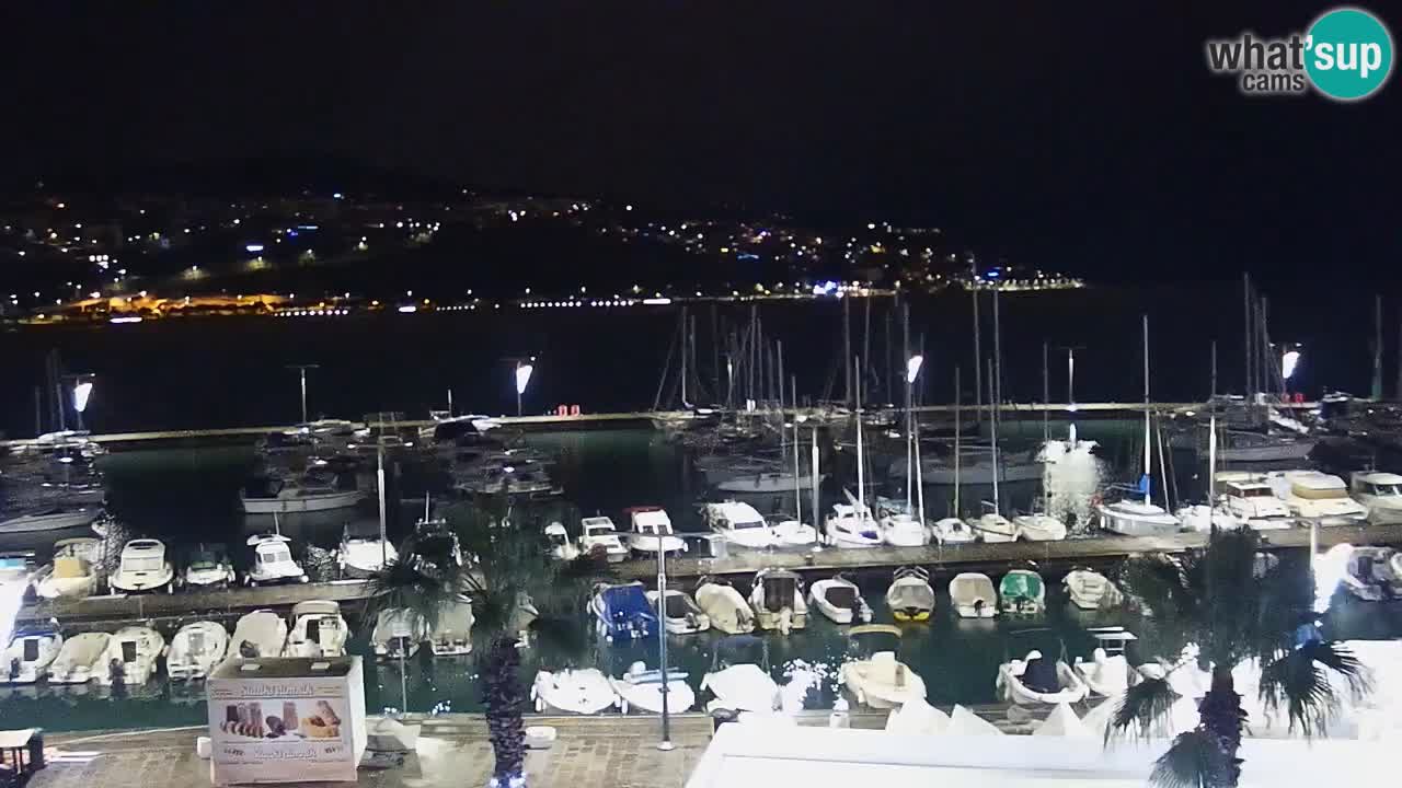 Webcam Koper – Panorama de la marina et de la promenade depuis le Grand Hotel Koper