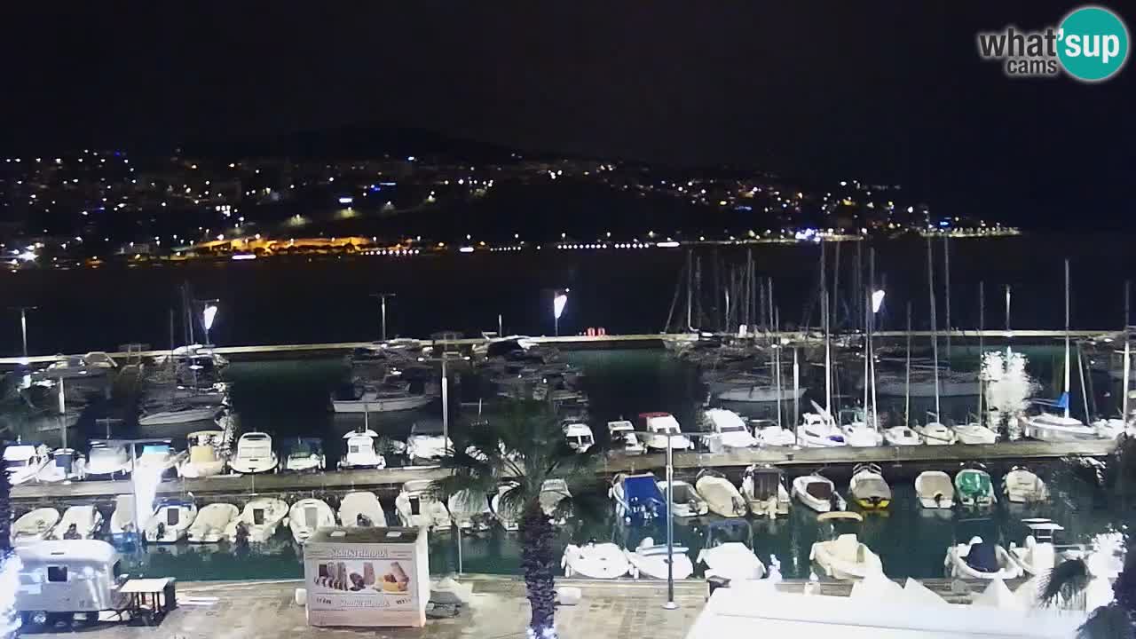 Webcam Koper – Panorama de la marina et de la promenade depuis le Grand Hotel Koper