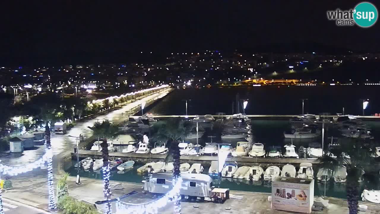 Webcam Koper – Panorama de la marina et de la promenade depuis le Grand Hotel Koper