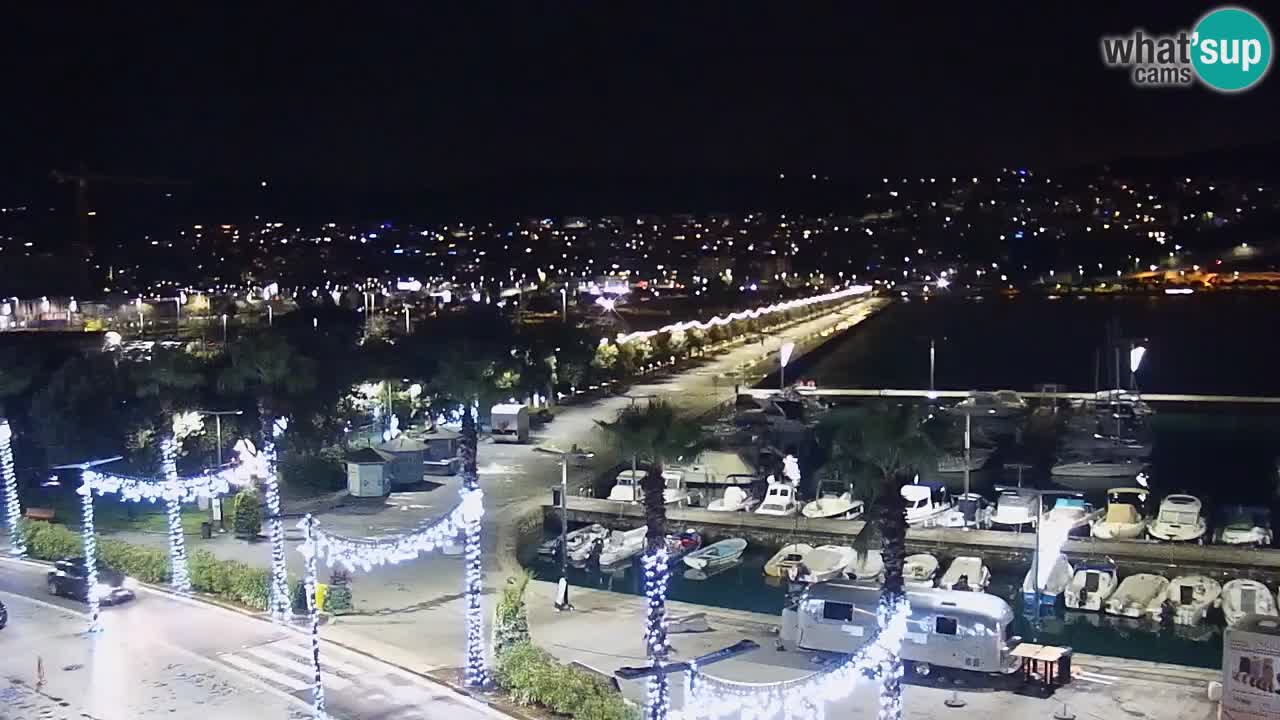 Webcam Koper – Panorama de la marina et de la promenade depuis le Grand Hotel Koper