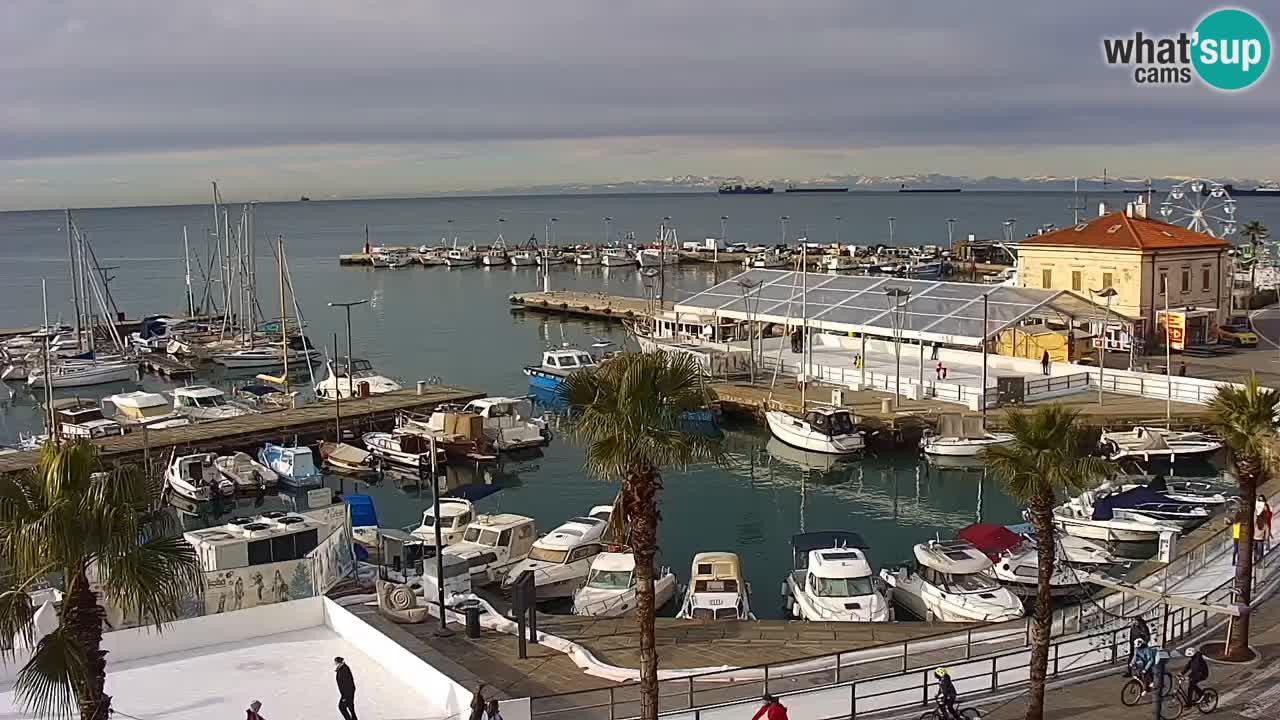 Webcam en direct du port de Koper – port de croisière et de fret – Slovénie