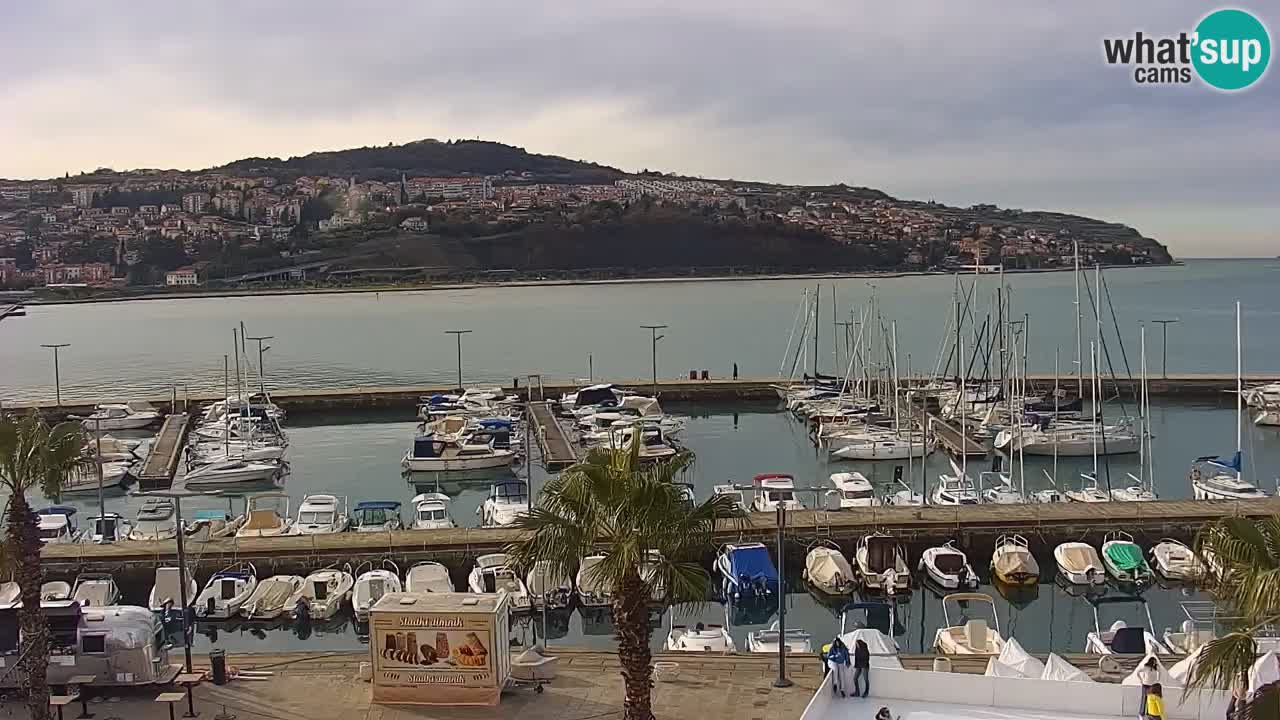 Webcam en direct du port de Koper – port de croisière et de fret – Slovénie