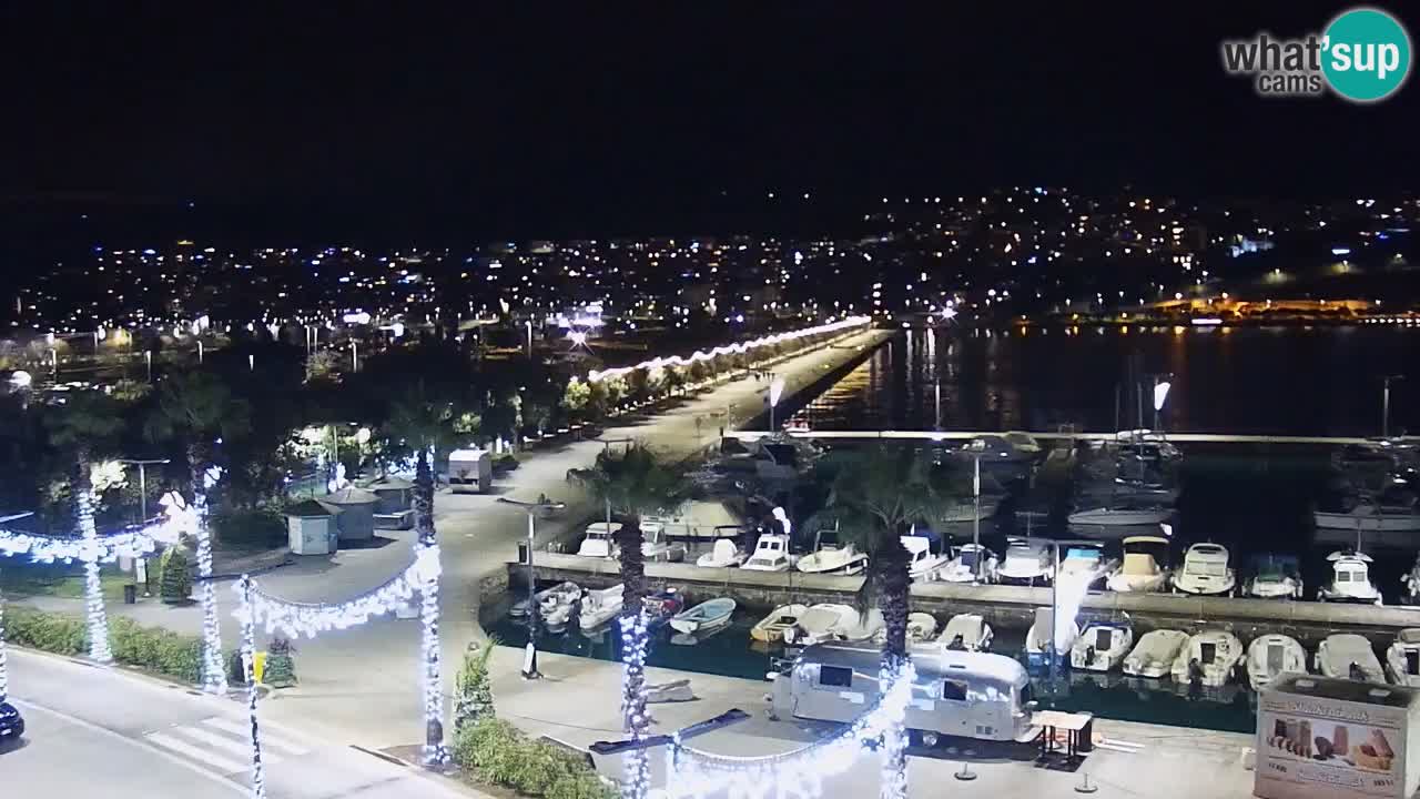 Webcam Koper – Panorama de la marina et de la promenade depuis le Grand Hotel Koper