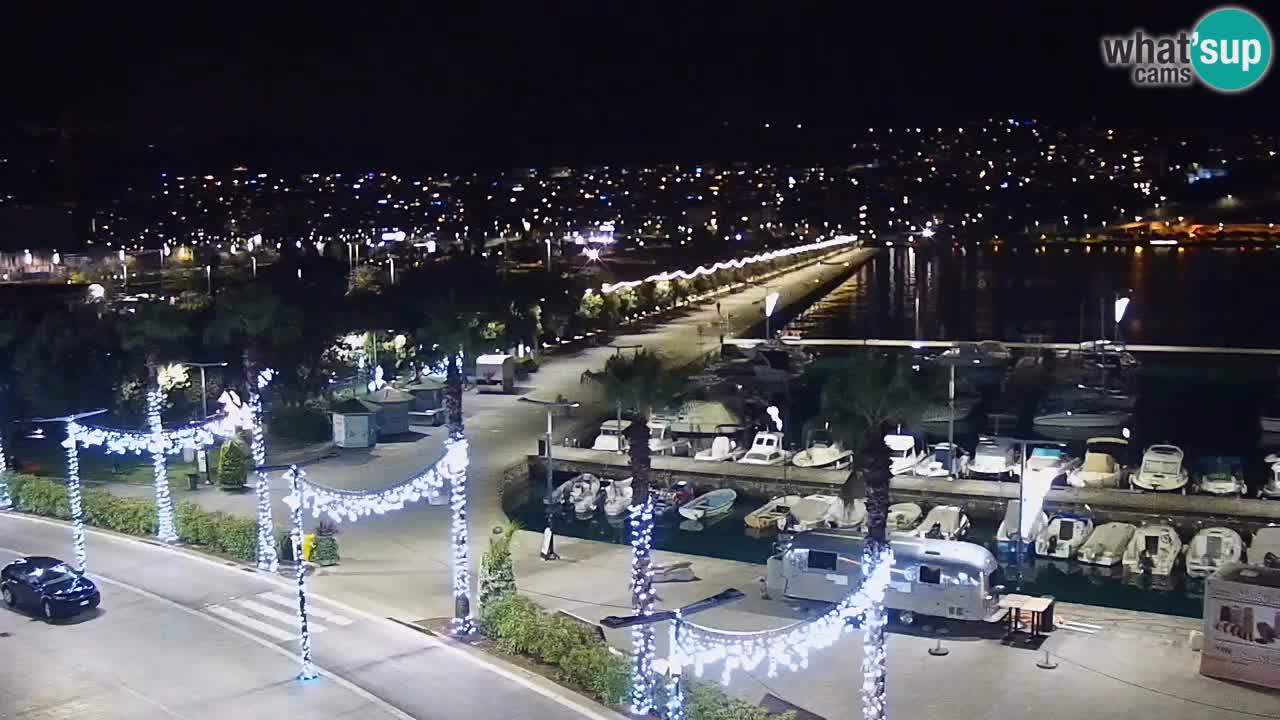 Webcam Koper – Panorama de la marina et de la promenade depuis le Grand Hotel Koper