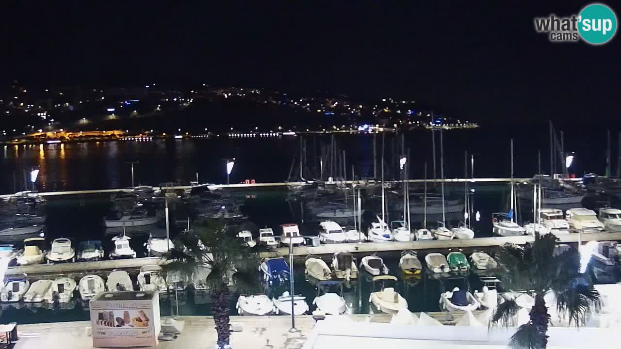 Webcam Koper – Panorama de la marina et de la promenade depuis le Grand Hotel Koper