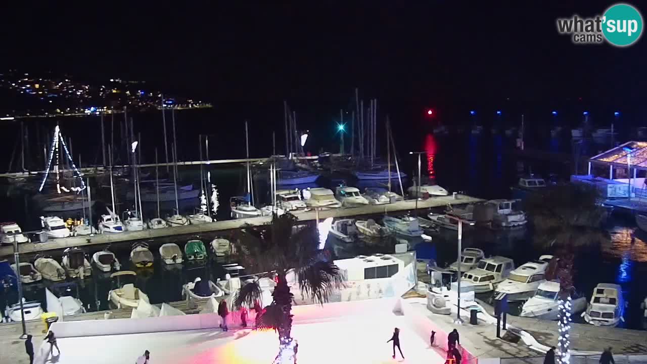 Webcam Koper – Panorama of the marina and promenade from the Grand Hotel Koper