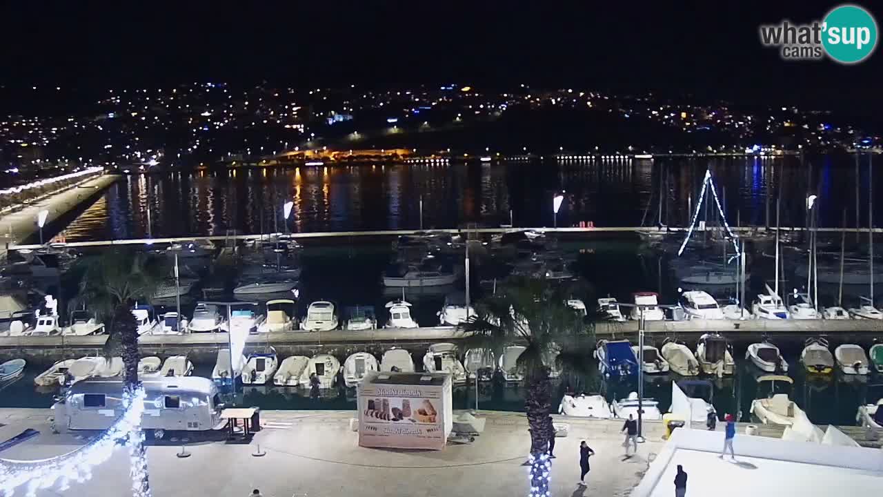 Webcam Koper – Panorama de la marina et de la promenade depuis le Grand Hotel Koper