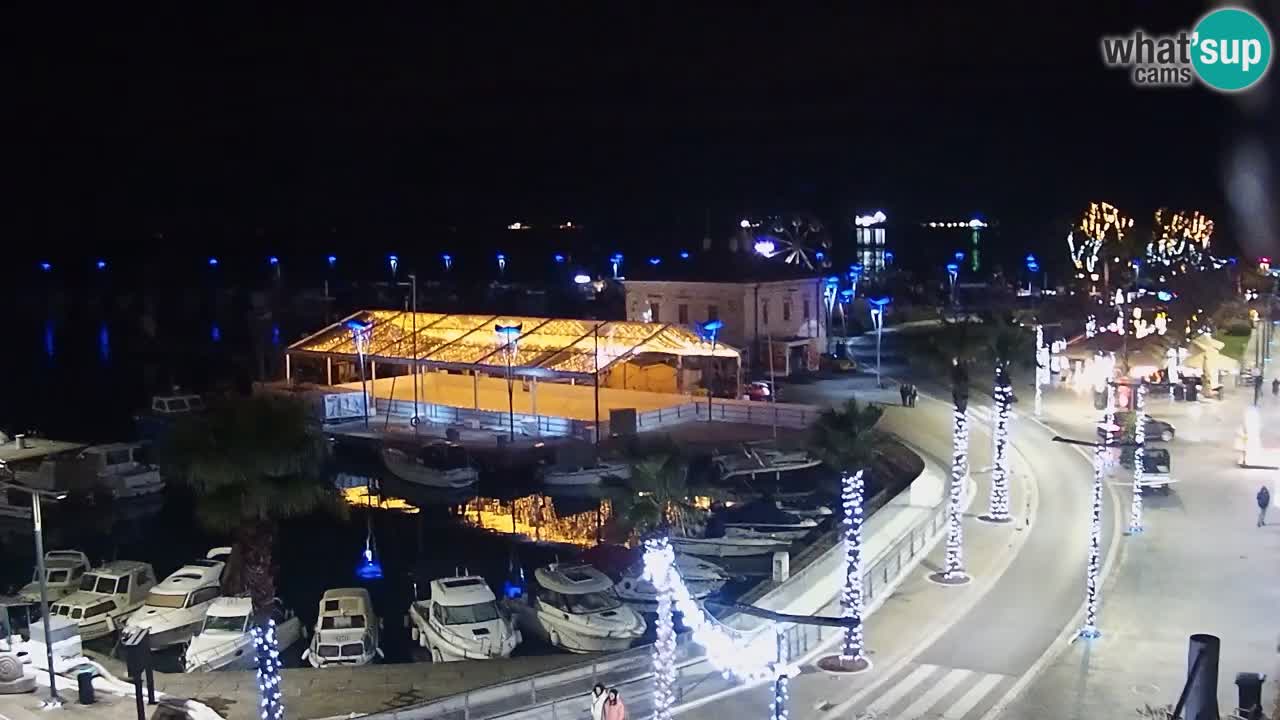 Webcam Koper – Panorama de la marina et de la promenade depuis le Grand Hotel Koper