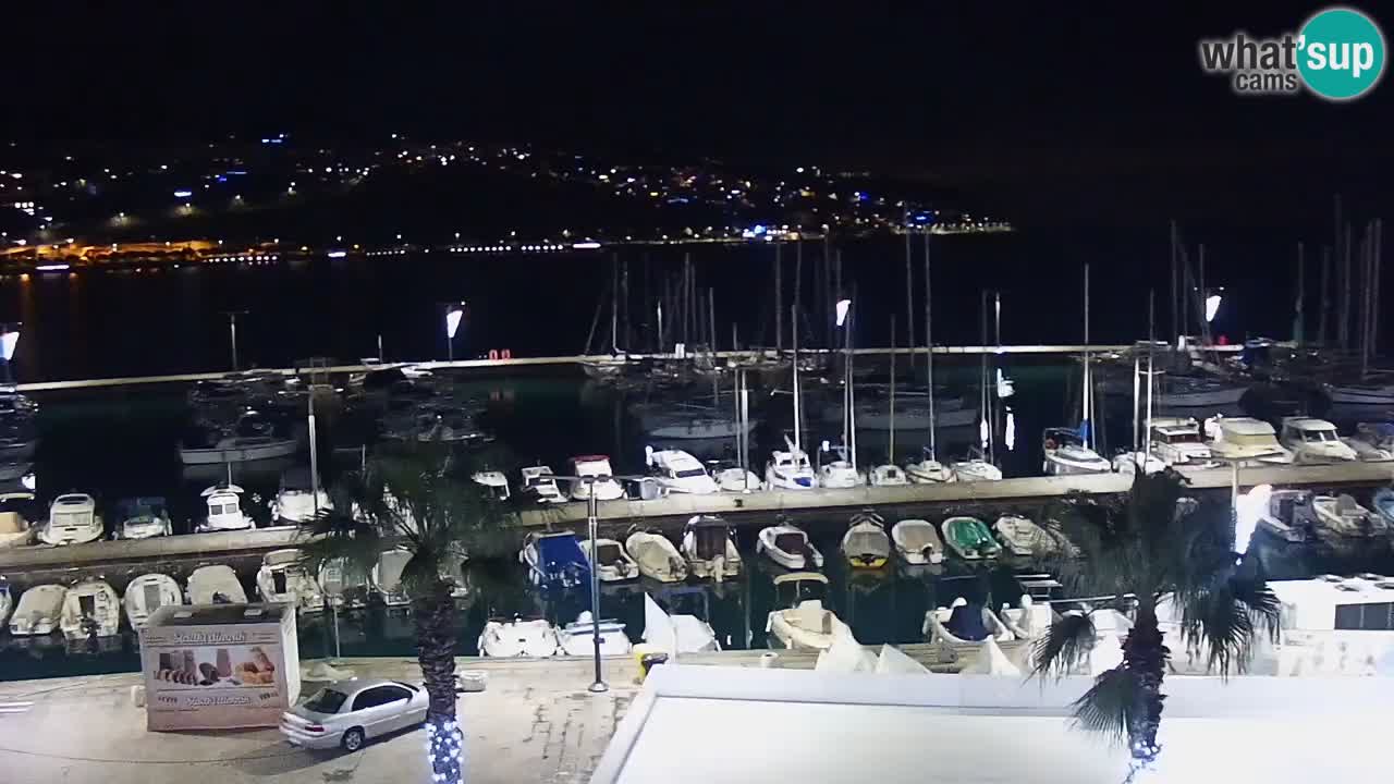 Webcam Koper – Panorama of the marina and promenade from the Grand Hotel Koper