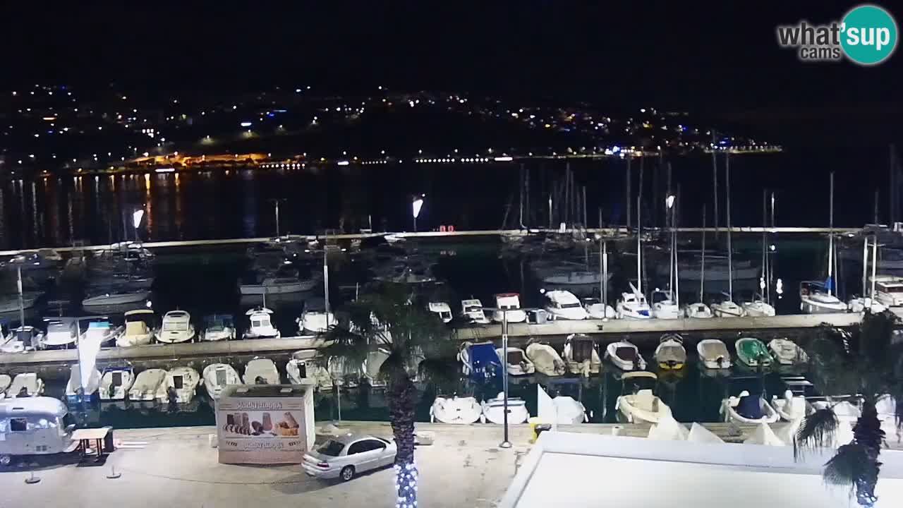 Webcam Koper – Panorama de la marina et de la promenade depuis le Grand Hotel Koper