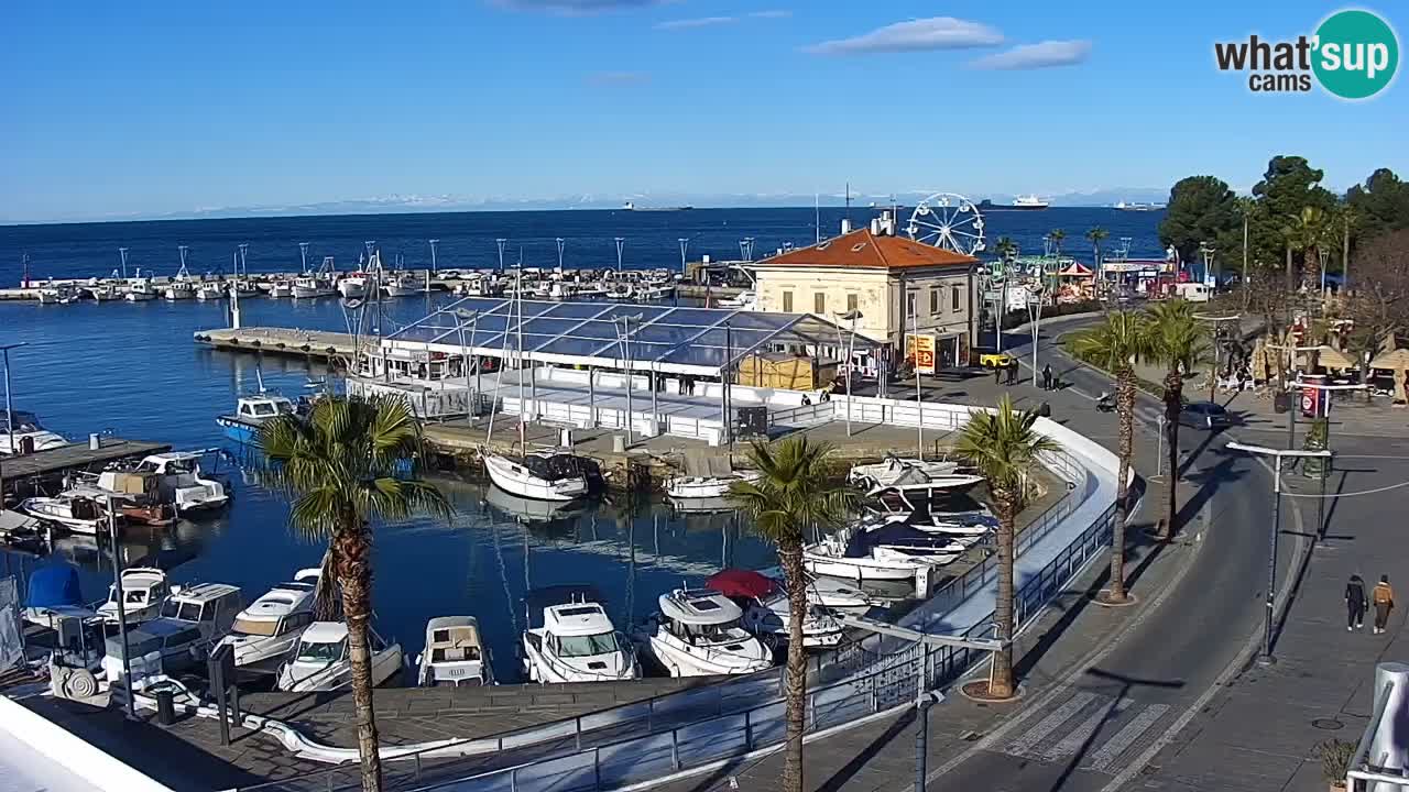 Webcam Capodistria – marina e lungo mare dall’Hotel Grand Koper