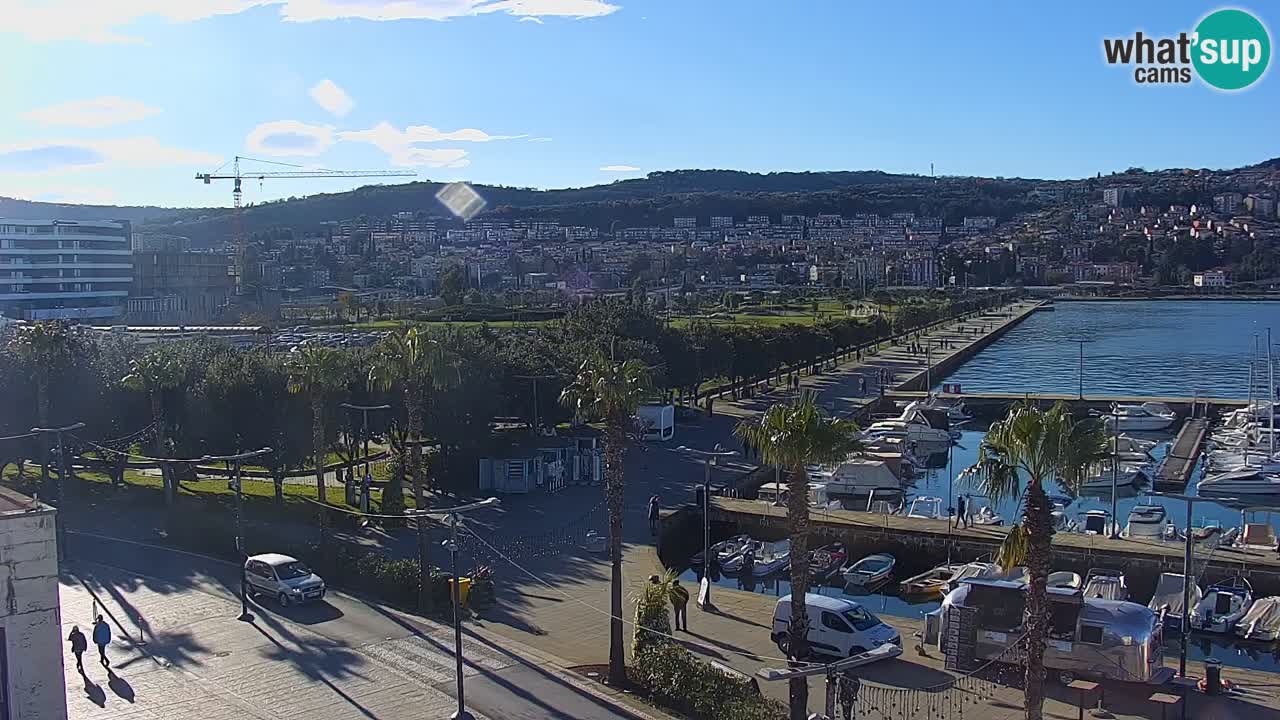 Camera en vivo Koper – puerto deportivo y paseo marítimo desde el Hotel Grand Koper