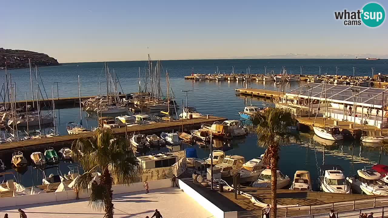 Webcam en direct du port de Koper – port de croisière et de fret – Slovénie