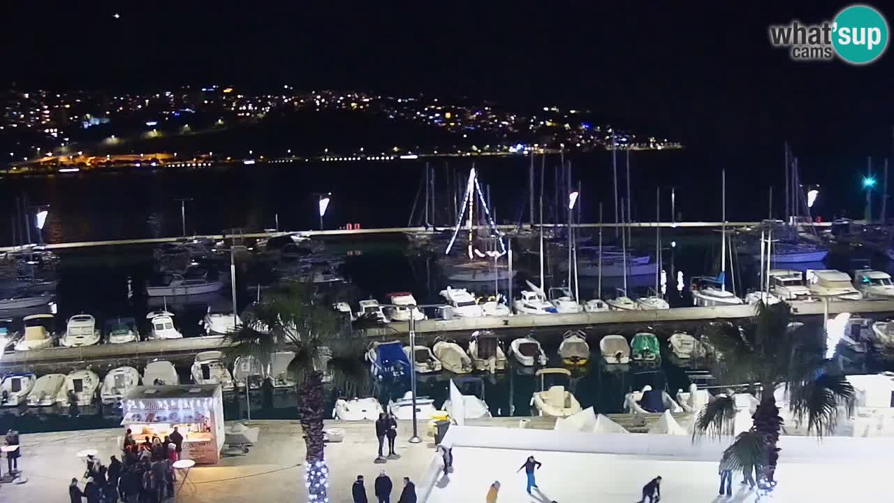 Webcam Koper – Panorama de la marina et de la promenade depuis le Grand Hotel Koper