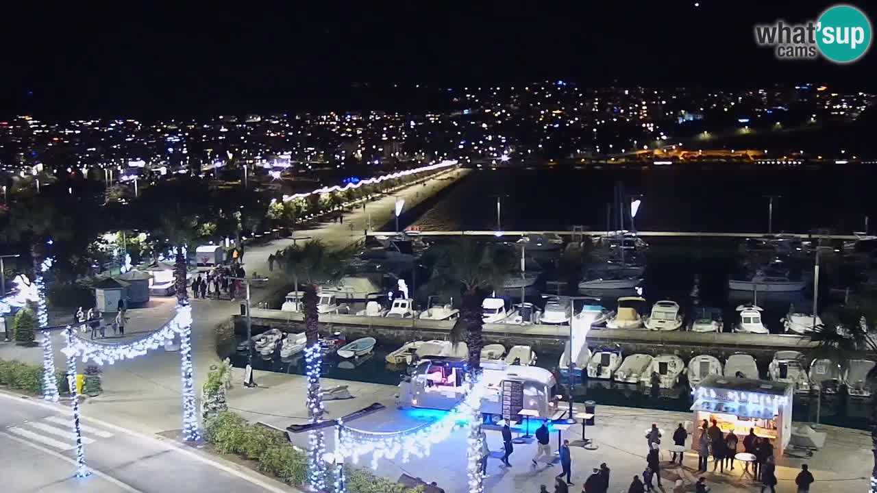 Spletna kamera Koper – Panorama na marino in promenado s Hotela Grand Koper