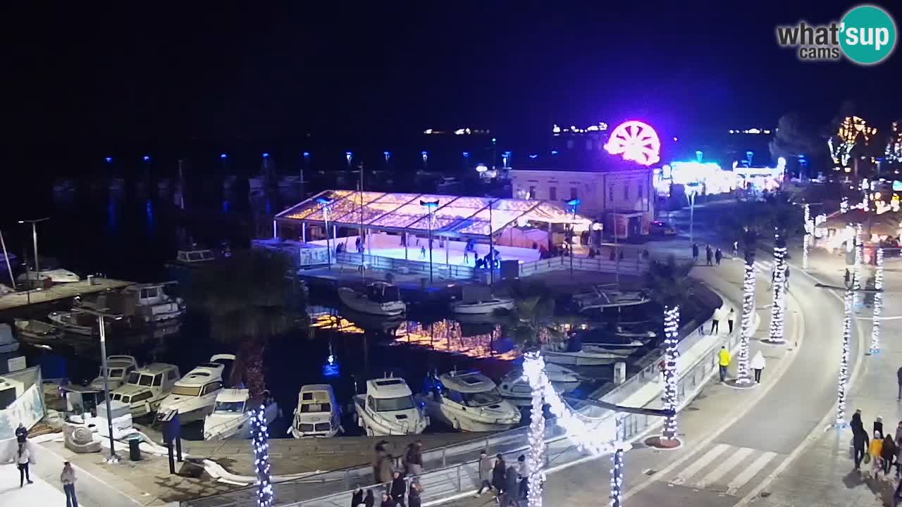 Webcam Koper – Panorama de la marina et de la promenade depuis le Grand Hotel Koper