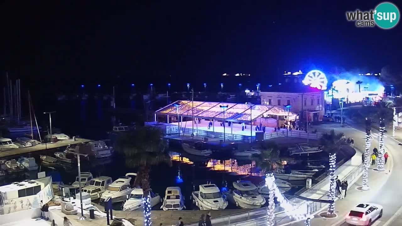 Camera en vivo Koper – puerto deportivo y paseo marítimo desde el Hotel Grand Koper