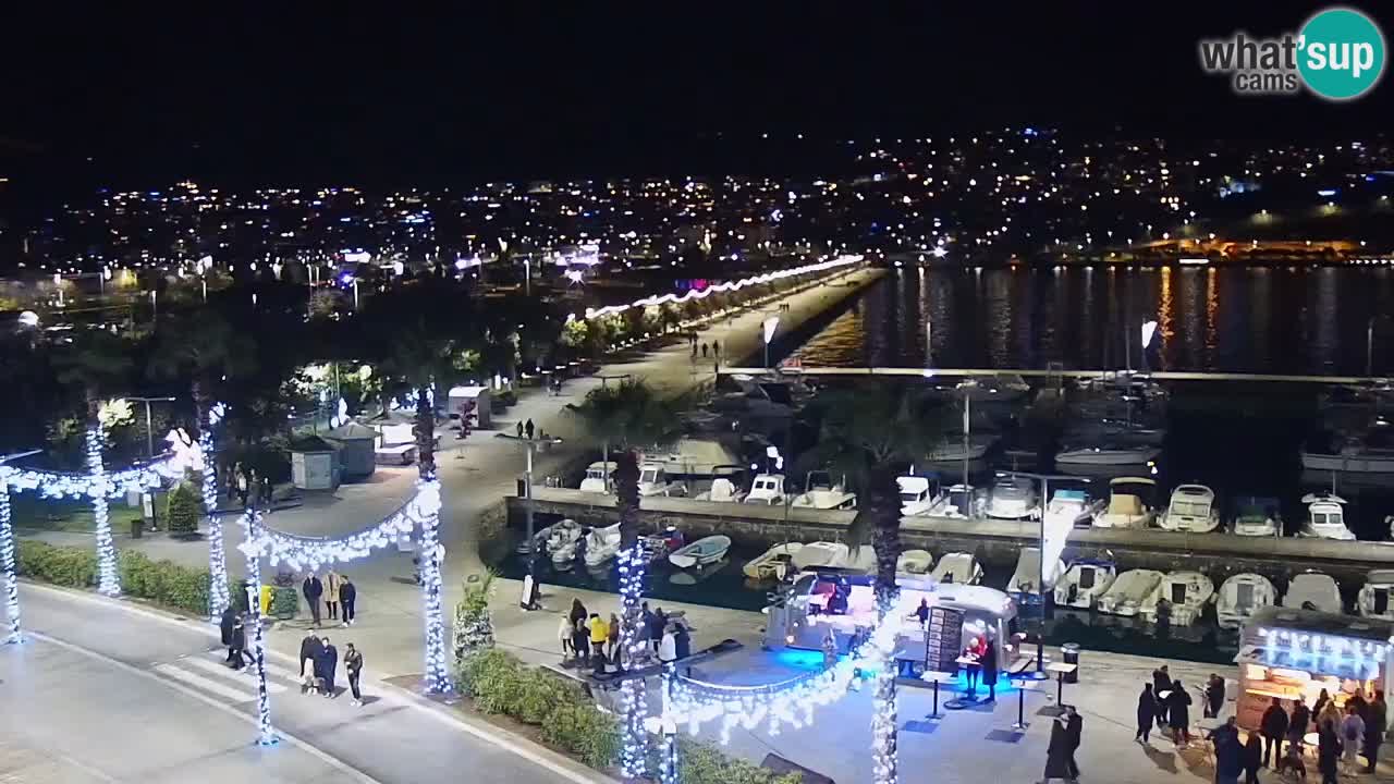 Webcam Koper – Panorama of the marina and promenade from the Grand Hotel Koper