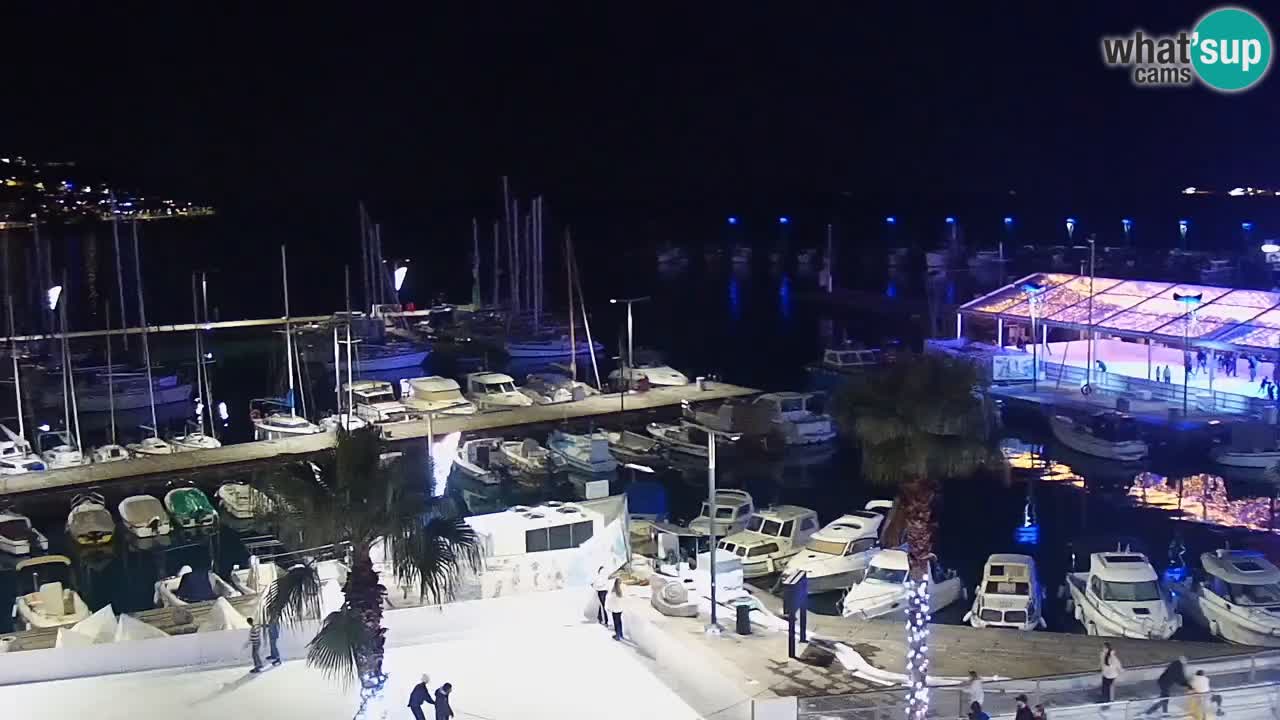 Webcam Koper – Panorama de la marina et de la promenade depuis le Grand Hotel Koper