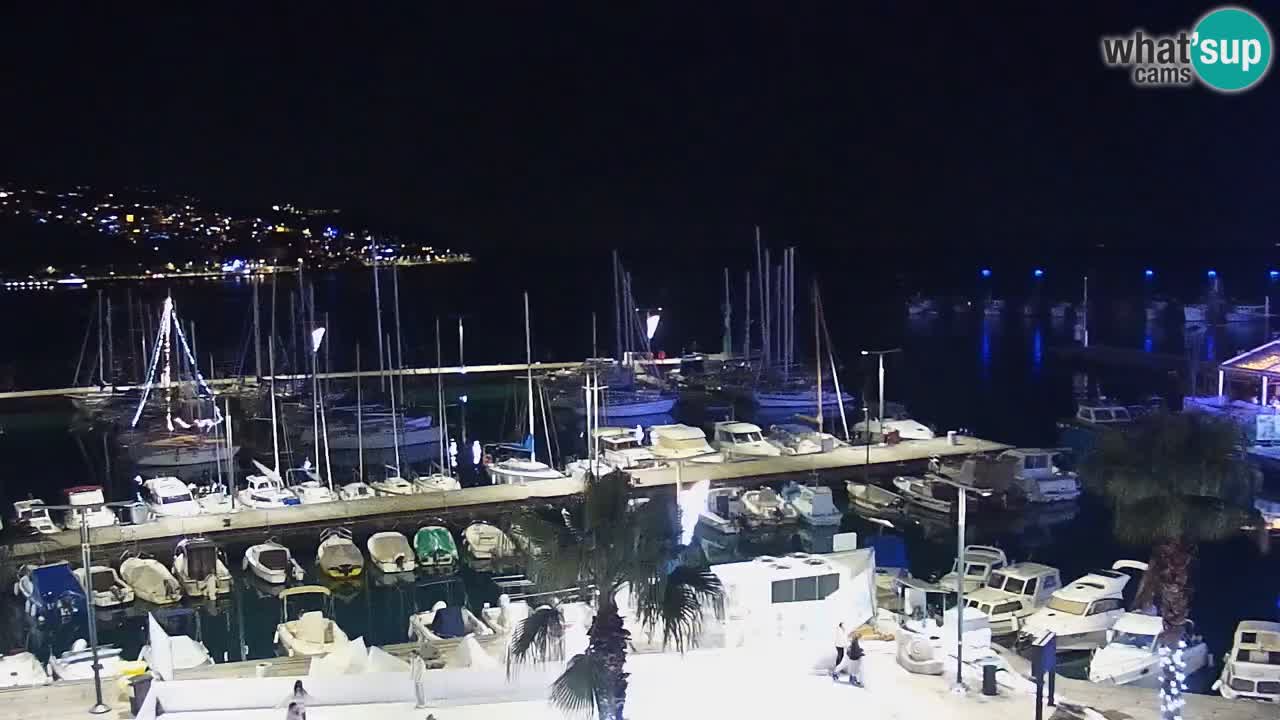 Webcam Koper – Panorama of the marina and promenade from the Grand Hotel Koper