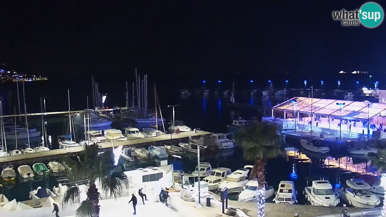 Webcam Koper – Panorama of the marina and promenade from the Grand Hotel Koper