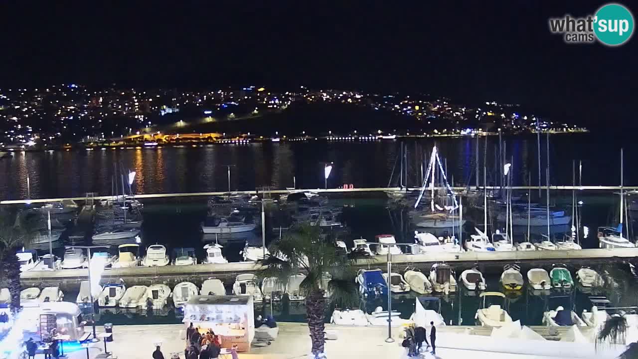 Webcam Koper – Panorama de la marina et de la promenade depuis le Grand Hotel Koper