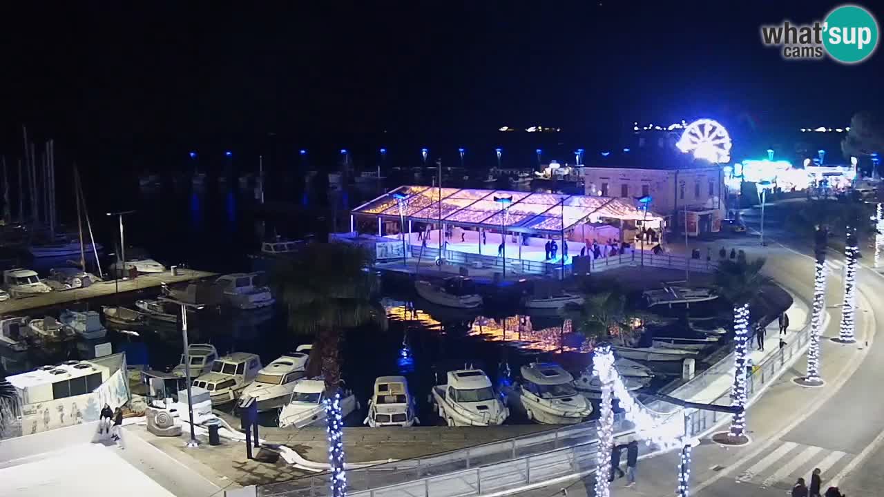 Webcam Koper – Panorama de la marina et de la promenade depuis le Grand Hotel Koper