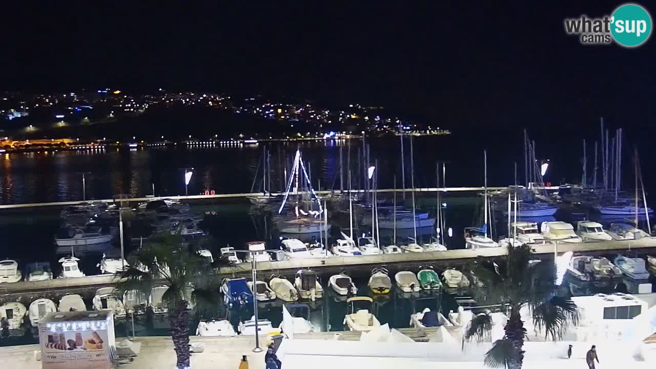 Camera en vivo Koper – puerto deportivo y paseo marítimo desde el Hotel Grand Koper