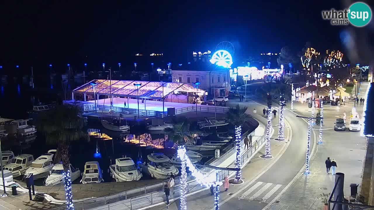 Webcam Koper – Panorama de la marina et de la promenade depuis le Grand Hotel Koper