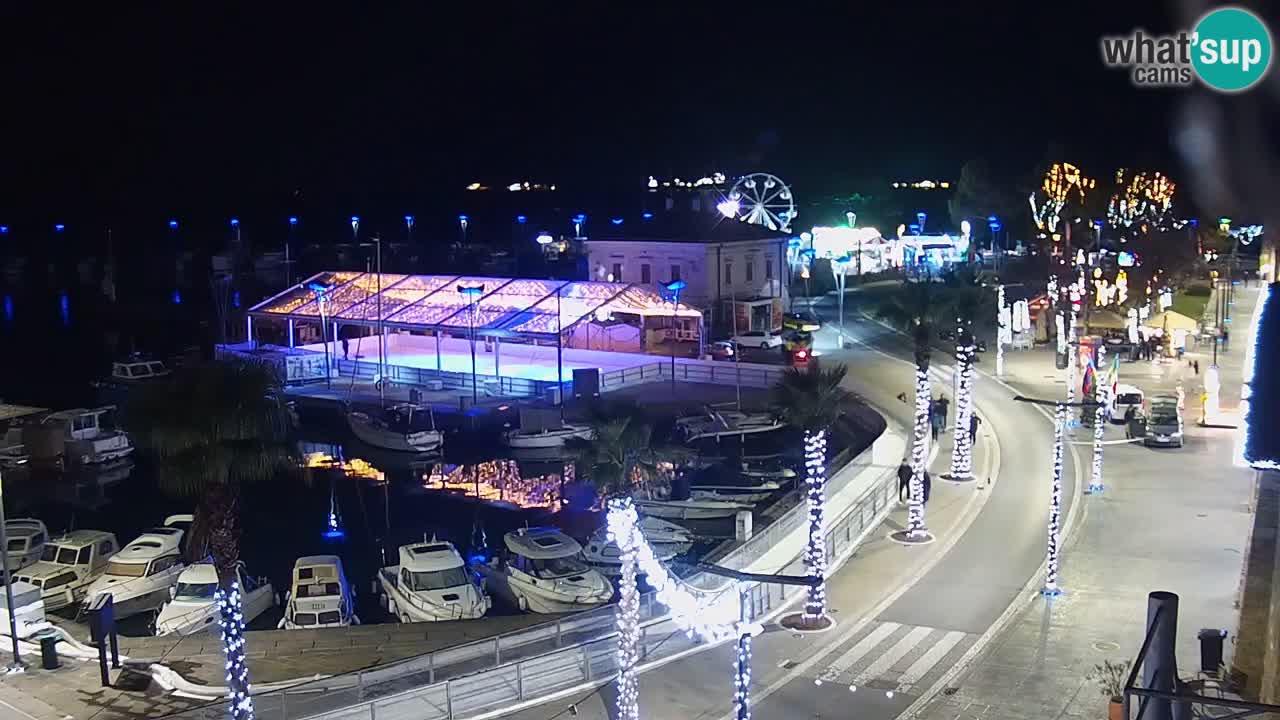 Camera en vivo Koper – puerto deportivo y paseo marítimo desde el Hotel Grand Koper