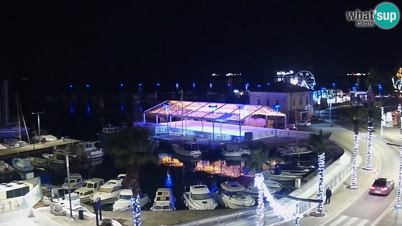 Webcam Koper – Panorama de la marina et de la promenade depuis le Grand Hotel Koper