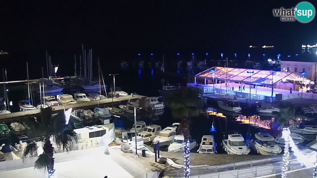 Webcam Koper – Panorama of the marina and promenade from the Grand Hotel Koper