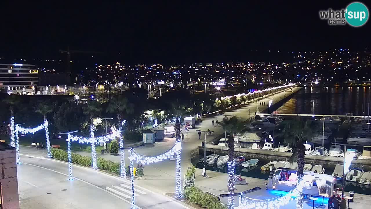 Webcam Koper – Panorama de la marina et de la promenade depuis le Grand Hotel Koper