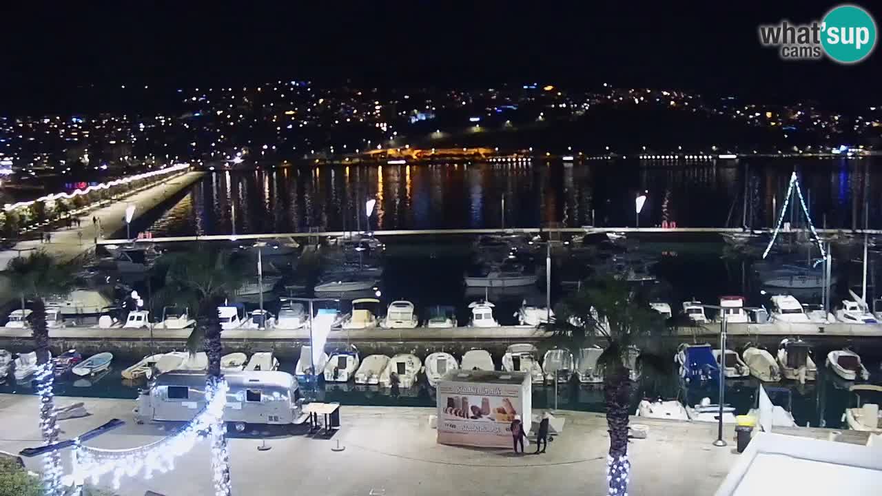 Webcam Koper – Panorama of the marina and promenade from the Grand Hotel Koper