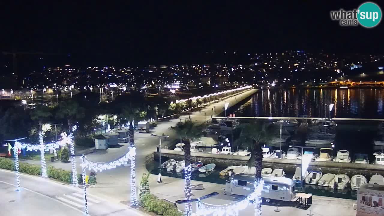 Webcam Koper – Panorama de la marina et de la promenade depuis le Grand Hotel Koper